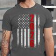 Senior Class Of 2026 Patriotic American USA Flag Graduation Unisex Jersey T-Shirt