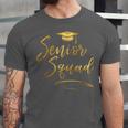 Senior Squad Graduation With Golden Cap Team Unisex Jersey T-Shirt