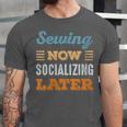 Sewing Now Minimal Socializing Introvert Vintage Unisex Jersey T-Shirt