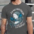 Shark Don’t Like People Antisocial Introvert Unisex Jersey T-Shirt