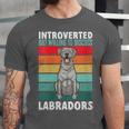 Silver Labrador Retriever Introvert Silver Lab Unisex Jersey T-Shirt