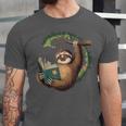 Sloth Reading a Book Lazy Sloth Bookworm Unisex Jersey T-Shirt Sloth Reading a Book Lazy Sloth Bookworm Unisex Jersey T-Shirt