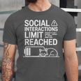 Social Interactions Limit Reached Introvert Tired Unisex Jersey T-Shirt