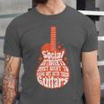 Social Introverts Hang Out With Guitars Musician Guitarist Unisex Jersey T-Shirt