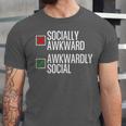Socially Awkward Introvert Anxious Awkwardly Social Unisex Jersey T-Shirt Socially Awkward Introvert Anxious Awkwardly Social Unisex Jersey T-Shirt