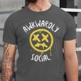 Socially Awkward Introvert Social Anxious Awkwardly Social Unisex Jersey T-Shirt Socially Awkward Introvert Social Anxious Awkwardly Social Unisex Jersey T-Shirt