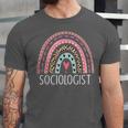 Sociologist Sociology Teacher Graduation Rainbow Unisex Jersey T-Shirt