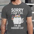 Sorry I Can’t Go I’m An Indoor Cat Introvert Cat Unisex Jersey T-Shirt Sorry I Can’t Go I’m An Indoor Cat Introvert Cat Unisex Jersey T-Shirt