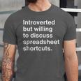 Spreadsheet Nerd Introverted Accountant Unisex Jersey T-Shirt Spreadsheet Nerd Introverted Accountant Unisex Jersey T-Shirt