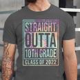 Straight Outta 10th Grade Class Of 2022 School Graduation Unisex Jersey T-Shirt