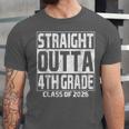 Straight Outta 4th Grade Graduation Class 2026 Fourth Grade Unisex Jersey T-Shirt