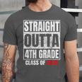 Straight Outta 4th Grade Graduation Class 2028 Fourth Grade Unisex Jersey T-Shirt