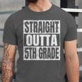 Straight Outta 5th Grade Graduation Motivational Unisex Jersey T-Shirt