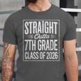 Straight Outta 7th Grade Graduation Class Of 2026 Graduate Unisex Jersey T-Shirt