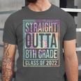 Straight Outta 8th Grade Class Of 2022 School Graduation Unisex Jersey T-Shirt