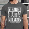 Straight Outta 8th Grade Graduation 2025 Eighth Grade Unisex Jersey T-Shirt