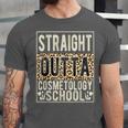 Straight Outta Cosmetology School Leopard Graduation Unisex Jersey T-Shirt