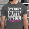 Straight Outta Fifth Grade Class Of 2018 Graduation Unisex Jersey T-Shirt