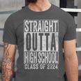 STRAIGHT OUTTA HIGH SCHOOL Graduation Class Of 2024 Senior Unisex Jersey T-Shirt