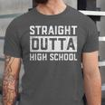 Straight Outta High School Graduation Kid Unisex Jersey T-Shirt