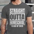 Straight Outta Homeschool Class 2025 Boys Kids Graduation Unisex Jersey T-Shirt