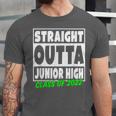 Straight Outta Junior High School Class Of 2022 Graduation Unisex Jersey T-Shirt