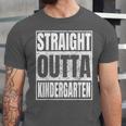 Straight Outta Kindergarten Graduation 2025 Kinder Unisex Jersey T-Shirt