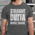 Straight Outta Middle School Class Of 2024 Graduation Unisex Jersey T-Shirt