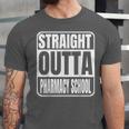 Straight Outta Pharmacy School Class 2025 Pharma Graduation Unisex Jersey T-Shirt