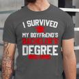 I Survived My Boyfriend's Bachelor's Degree Graduation Unisex Jersey T-Shirt