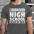I Survived High School Class Of 2018 Graduation Unisex Jersey T-Shirt