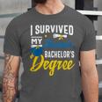 i Survived My Husbands Bachelors Degree Graduation Gifts Unisex Jersey T-Shirt