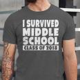 I Survived Middle School Class Of 2018 Graduation Unisex Jersey T-Shirt