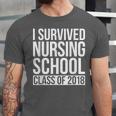 I Survived Nursing School Class Of 2018 RN Graduation Shirt Unisex Jersey T-Shirt