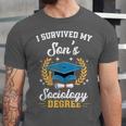 I Survived My Son's Sociology Degree Graduation Unisex Jersey T-Shirt