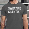 Sweating Silently Introvert Weight Lifting Cardio Run Bench Unisex Jersey T-Shirt Sweating Silently Introvert Weight Lifting Cardio Run Bench Unisex Jersey T-Shirt