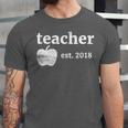 Teacher Est 2018 Vintage Graduation Unisex Jersey T-Shirt