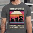 Unique Art For Introverted Cat Fans -Adults Cat Humorous Introvert Small Unisex Jersey T-Shirt