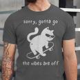 Vibes Are Off Cat Skateboard Introvert Sarcastic Humor Unisex Jersey T-Shirt Vibes Are Off Cat Skateboard Introvert Sarcastic Humor Unisex Jersey T-Shirt