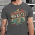 Vintage 1980 Retro Badge Decade Nostalgia Graphic Emblem Unisex Jersey T-Shirt