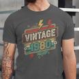 Vintage 1980 Retro Badge Decade Nostalgia Graphic Emblem Unisex Jersey T-Shirt