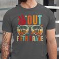 Vintage Peace Out 5th Grade Graduation Last Day Of School Unisex Jersey T-Shirt