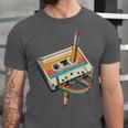 Vintage Pencil Rewind Cassette Tape Nostalgia Party 80s 90s Unisex Jersey T-Shirt