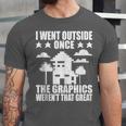 I Went Outside Once Introverts Joke Social Loner Unisex Jersey T-Shirt I Went Outside Once Introverts Joke Social Loner Unisex Jersey T-Shirt
