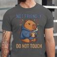 Women's Grouchy Capybara Not Friendly Do Not Touch Introvert Unisex Jersey T-Shirt