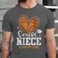 Women's Senior Niece Class Of 2026 Basketball Graduation Heart Unisex Jersey T-Shirt