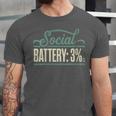 Women's Social Battery 3 Introvert Sarcasm Unisex Jersey T-Shirt Women's Social Battery 3 Introvert Sarcasm Unisex Jersey T-Shirt