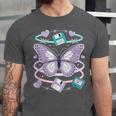Y2K Butterfly Floppy Disk Art Digital Nostalgia Unisex Jersey T-Shirt