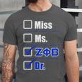 Zeta Phi Beta Doctor Graduation Zeta Phi Beta HBCU Doctor Unisex Jersey T-Shirt