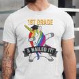 1ST GRADE NAILED IT UNICORN DABBING GRADUATION T-SHIRT Unisex Jersey T-Shirt